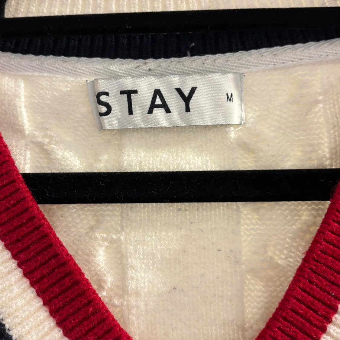 Vit stickad kofta - Stay - 1