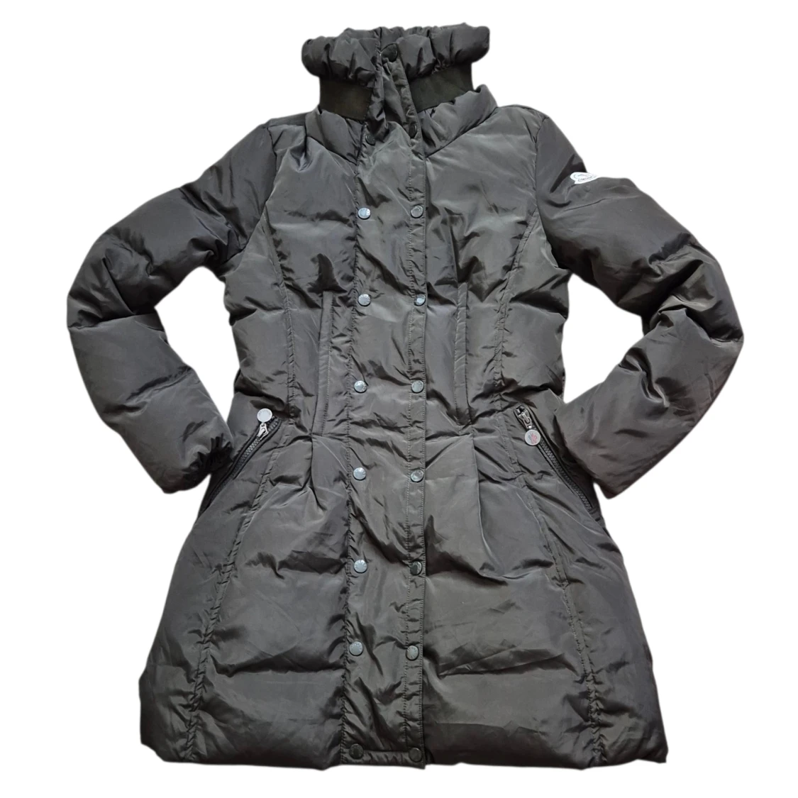 Svart lång dunjacka från Moncler