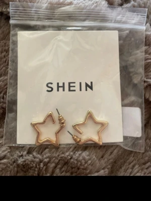  Örhängen från Shine - Bilden visar ett par stjärnformade örhängen från Shein aldrig använda