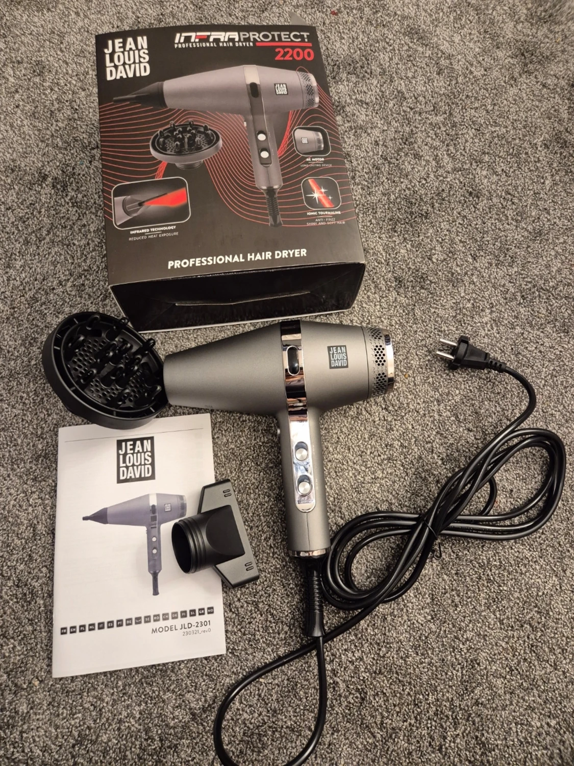 Jean Louis David InfraProtect 2200 Professional Hair Dryer - 1