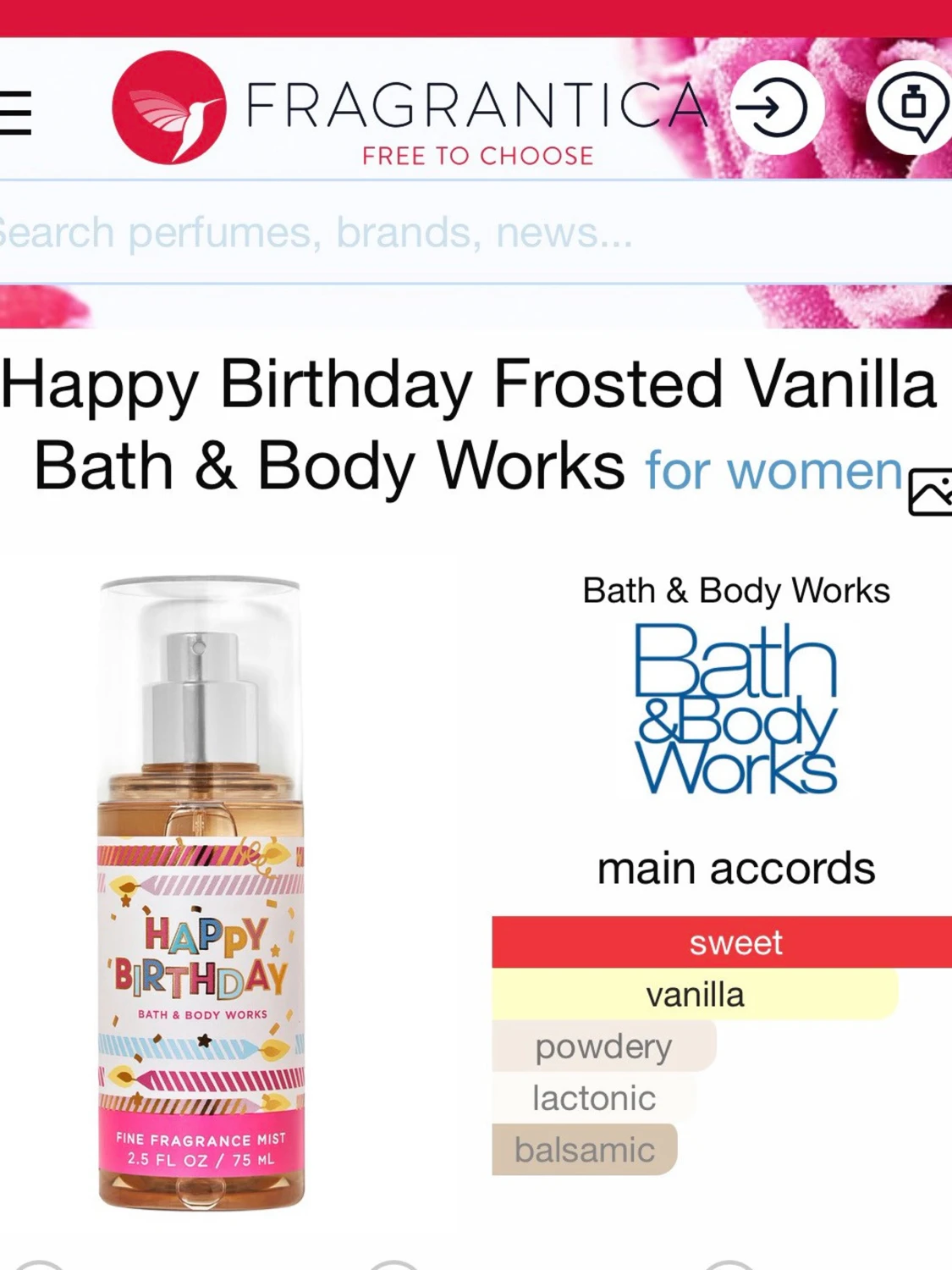 Bath & Body Works Happy Birthday Fine Fragrance Mist 75 ml - 3
