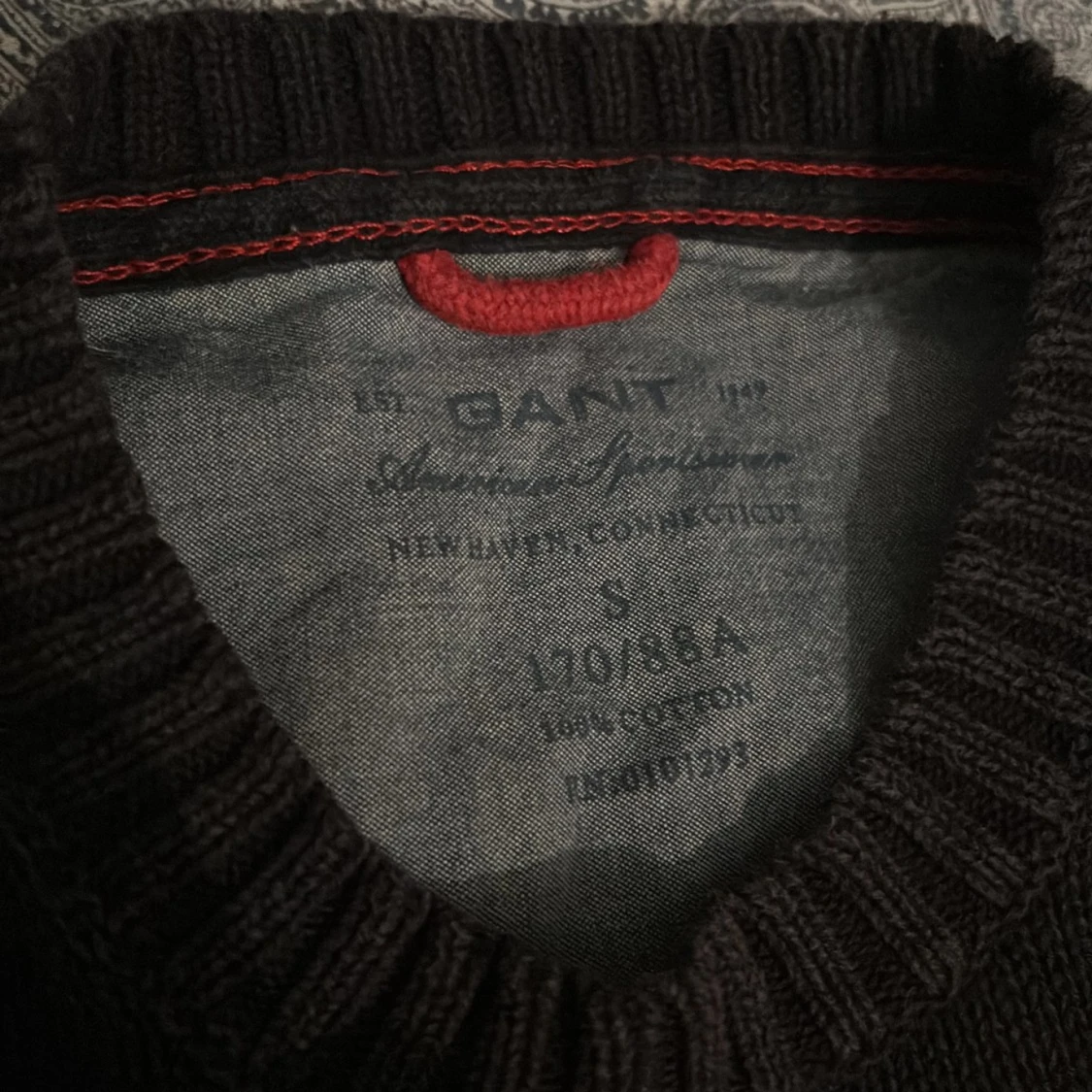 Blå stickad tröja med amerikansk flagga från Gant - 2