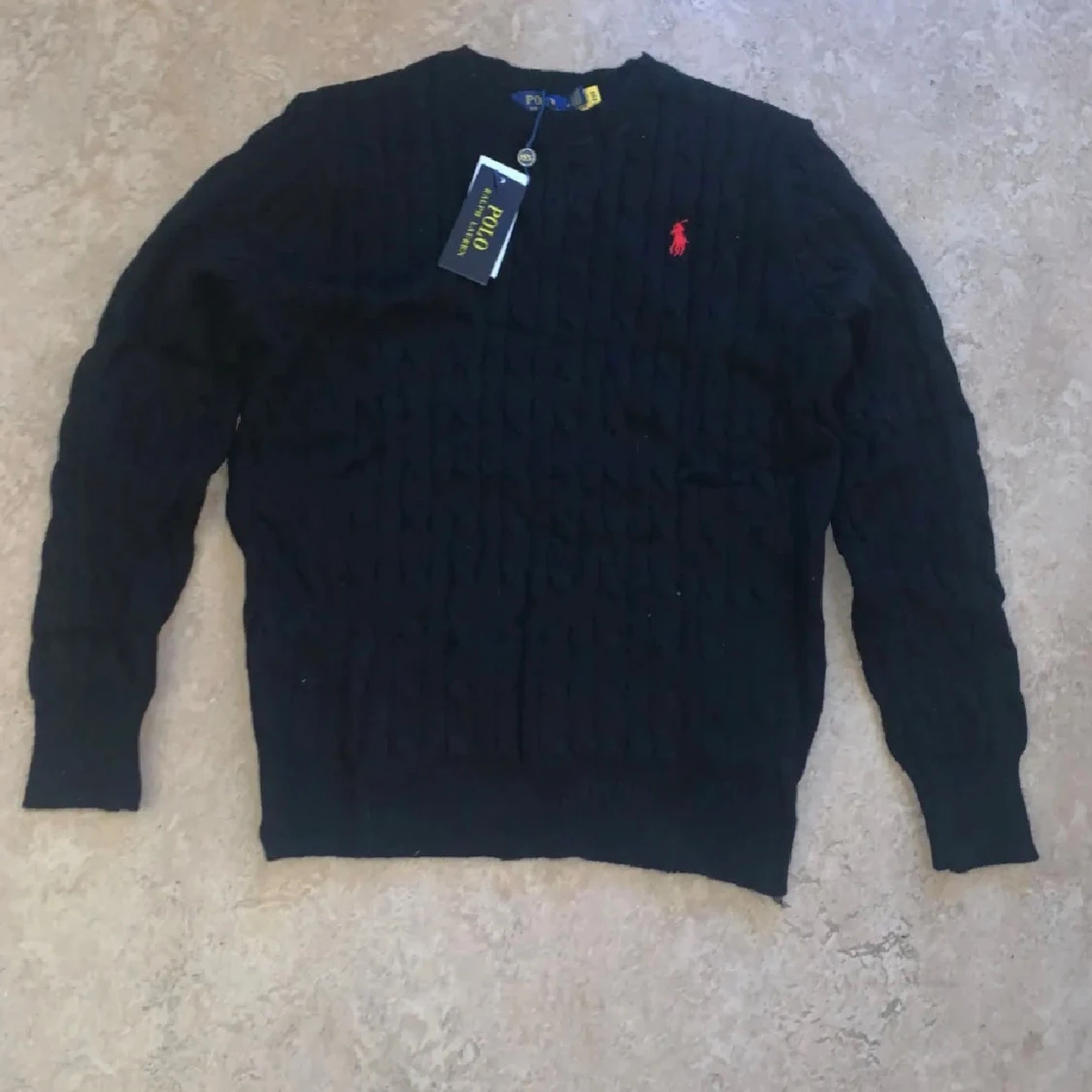 Svart stickad tröja Polo Ralph Lauren