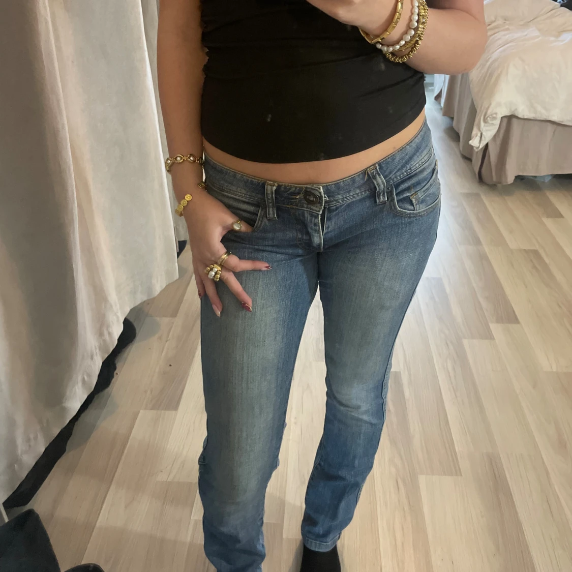 Volcom lågmidjade blå jeans - 2