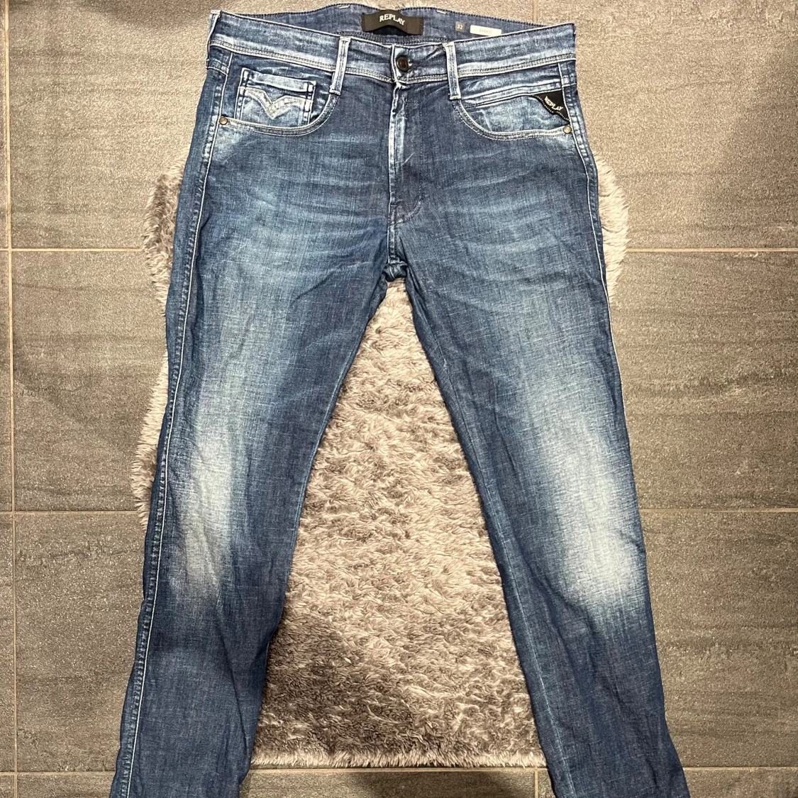 Replay Anbass Jeans Mörkblåa - 1