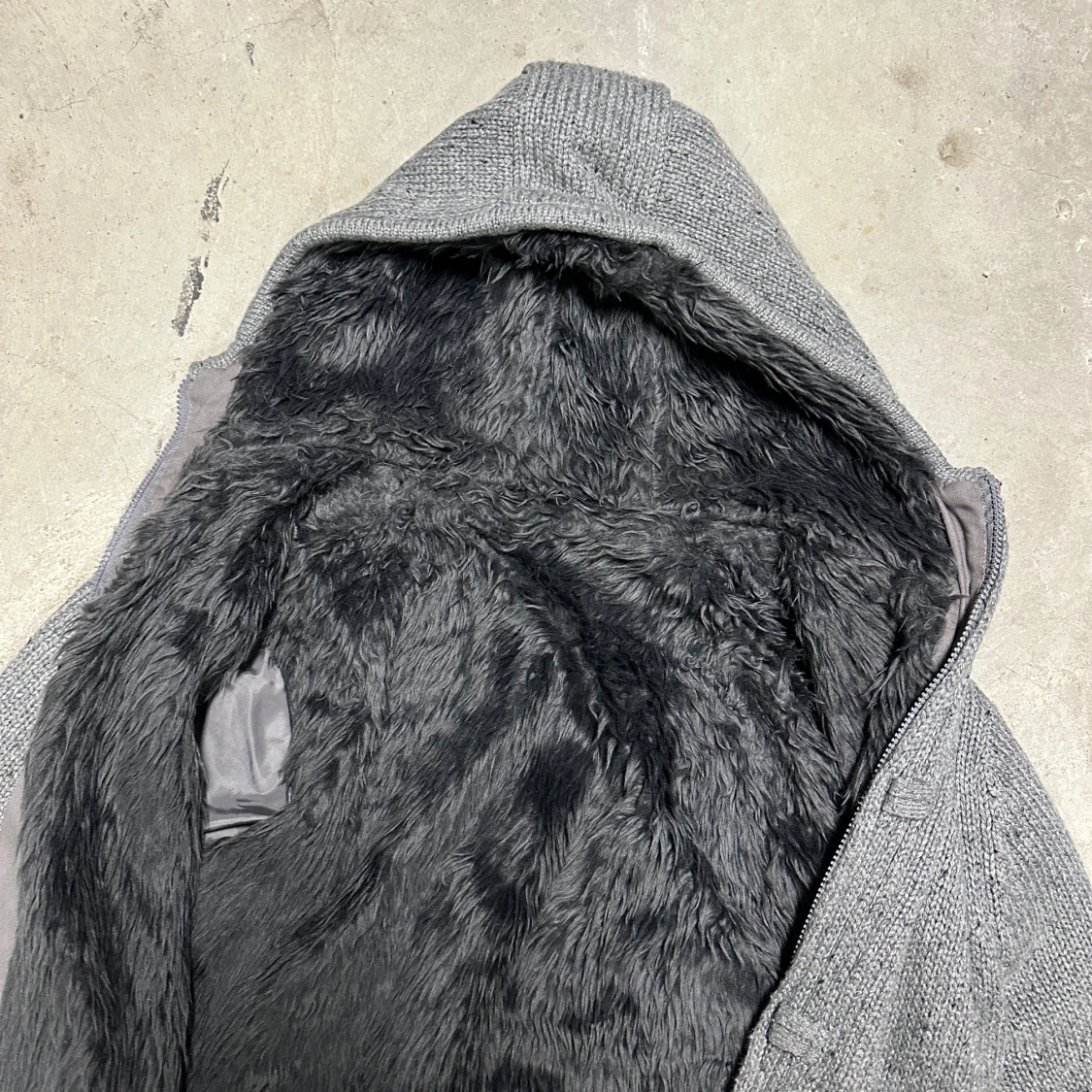 Cardigan eller kofta med päls eller fodring  - 1