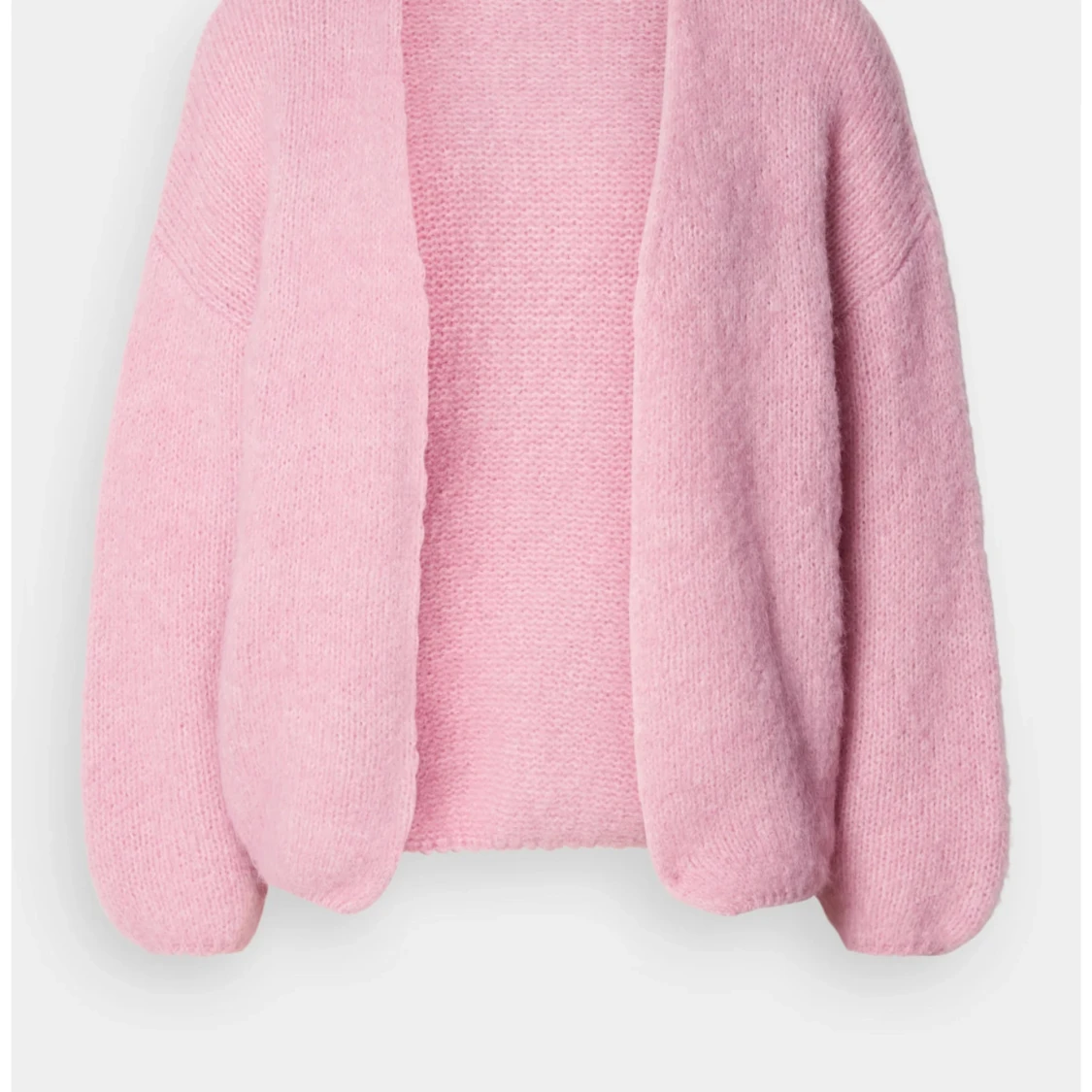 Ljusrosa stickad kofta