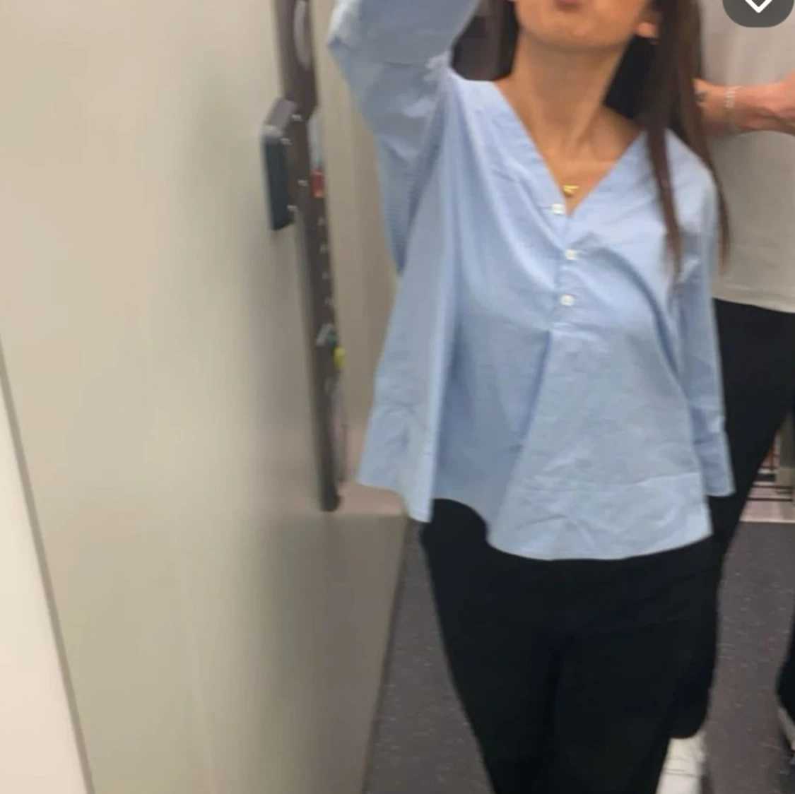 Blå randig skjorta - 1