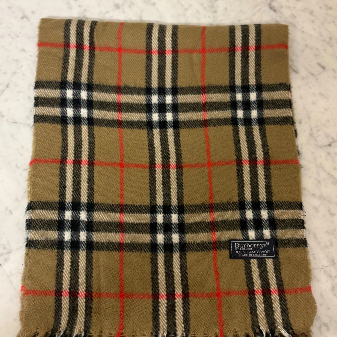 Rutig halsduk från Burberrys i ull