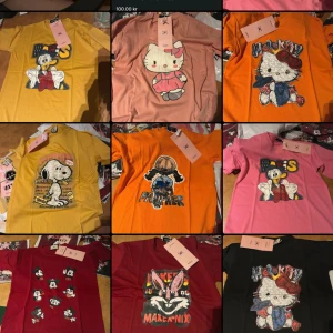 T-Shirt Med Olika Tryck På - ‼️OneSize‼️ nya med prislapp, köpta i Kambodja från Koreanskt märke, 100kr styck.