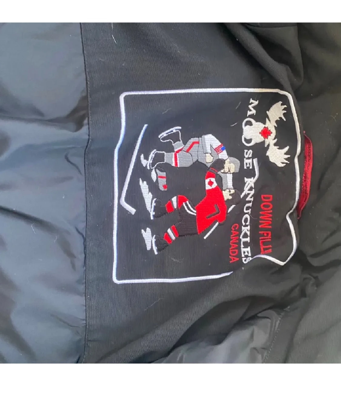 Svart Moose Knuckles dunjacka med päls - 2