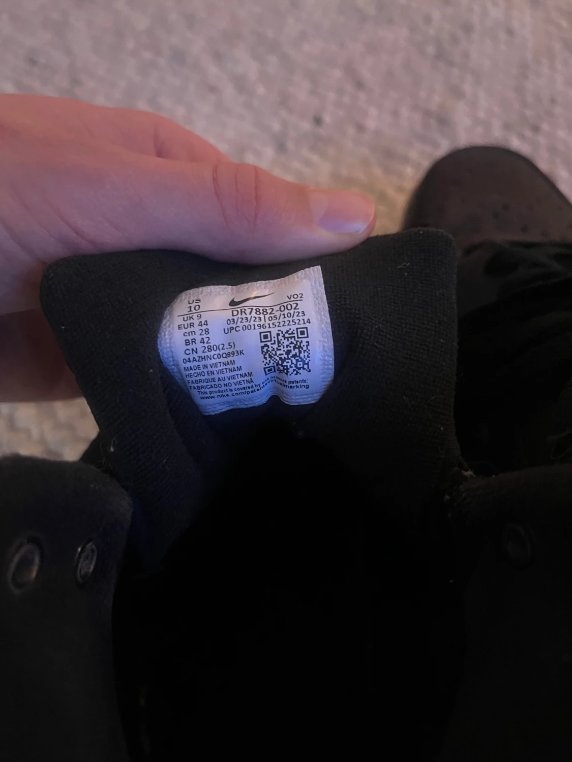 Nike Air Force 1 High svart, strl 44 - 3