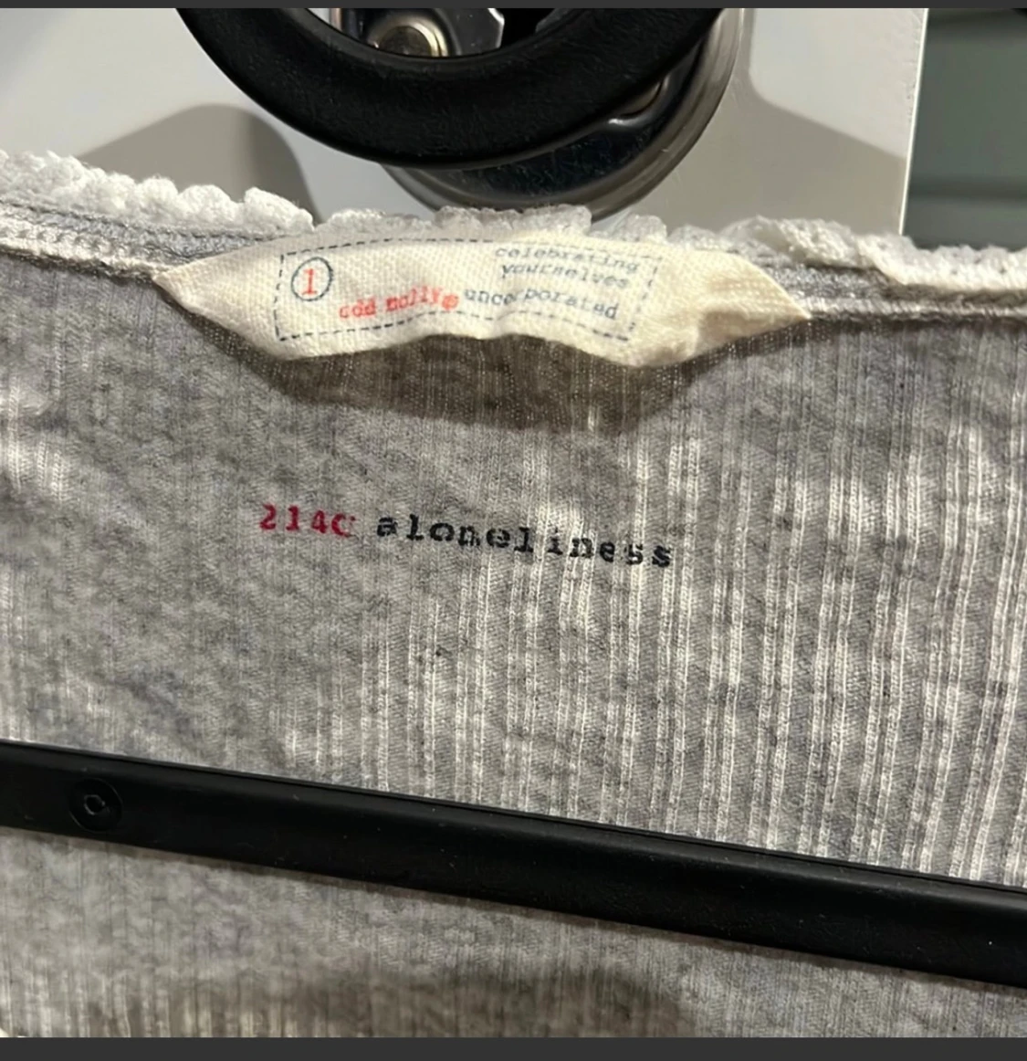 Grå ribbad långärmad tröja Odd Molly - 1