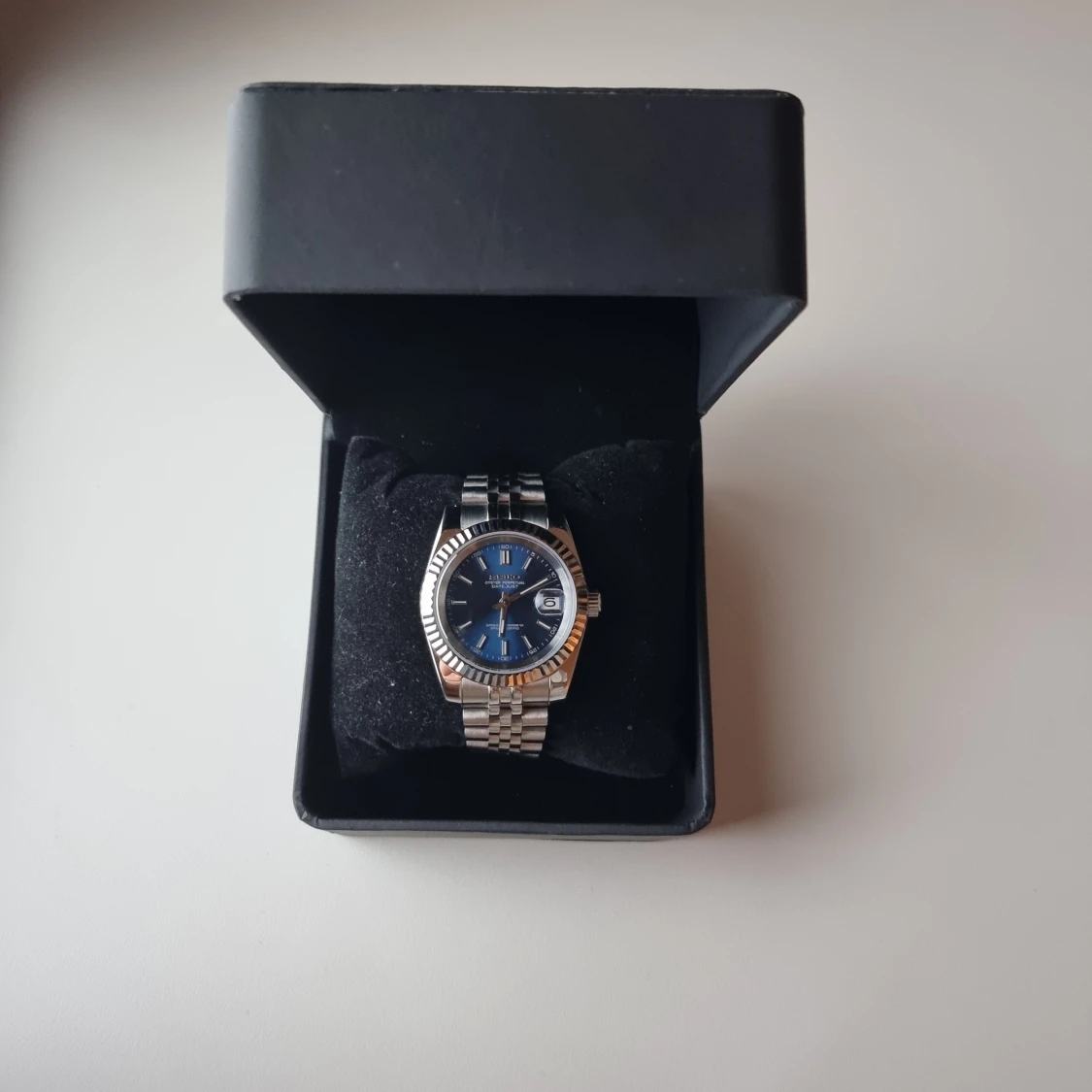 Seiko mod klocka med blå urtavla - 1