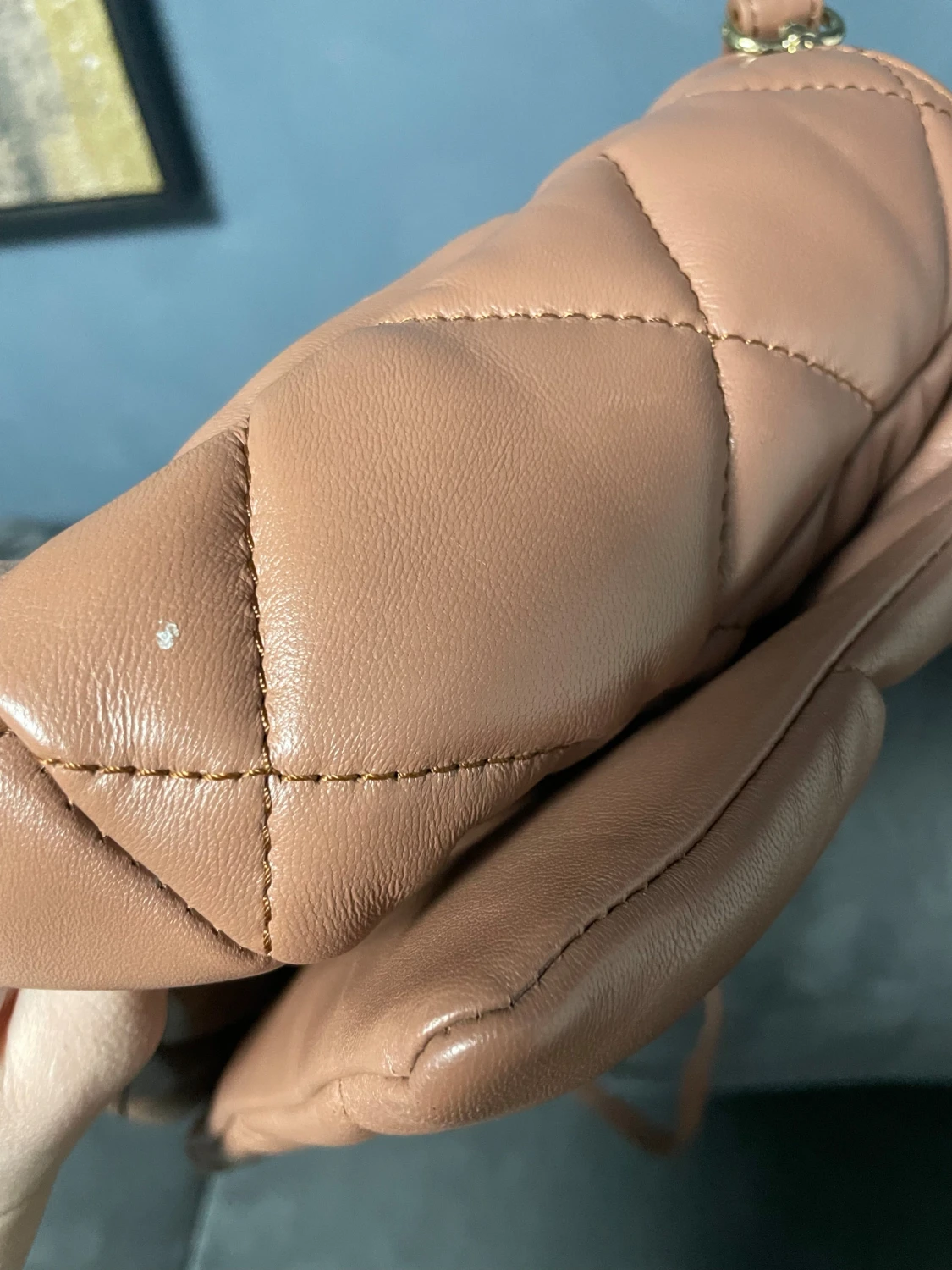 Quiltad brun axelväska från Stand Studio - 4