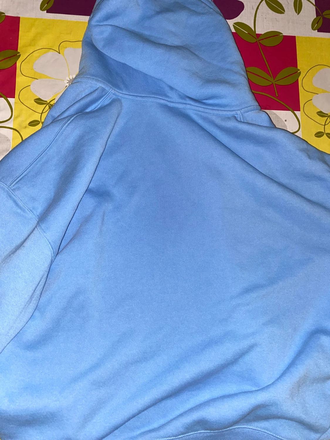 Ljusblå hoodie med dragkedja - 2