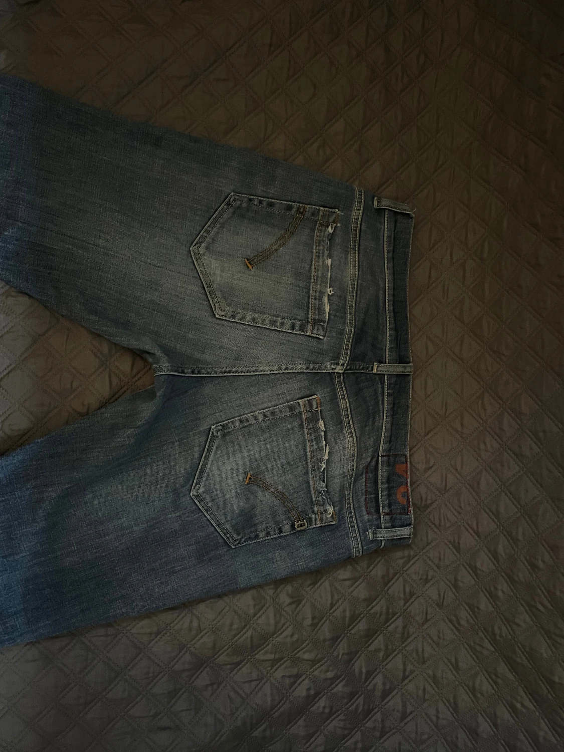 Blå jeansbyxor från Dondup med raka ben - 1