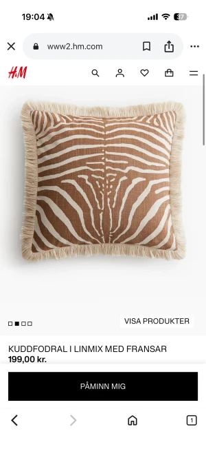 Söker!! - Kuddfodral H&M Zebra