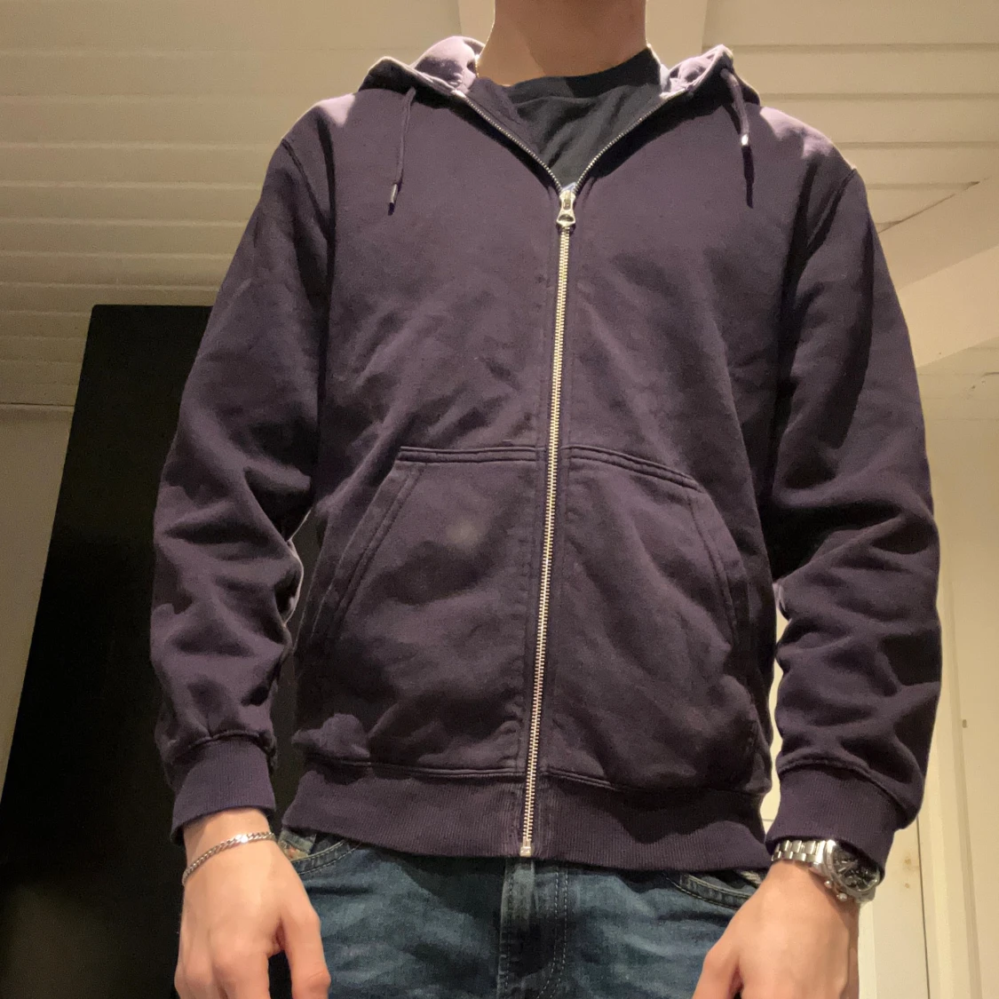 Lila hoodie från Weekday XS - 1