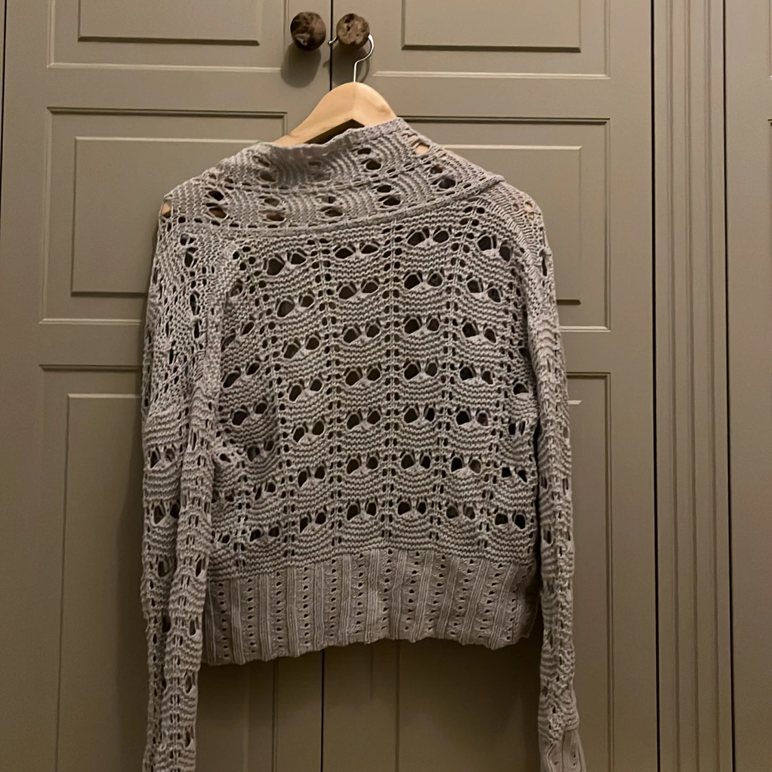 RABALDER blå/grå stickad kofta - 1