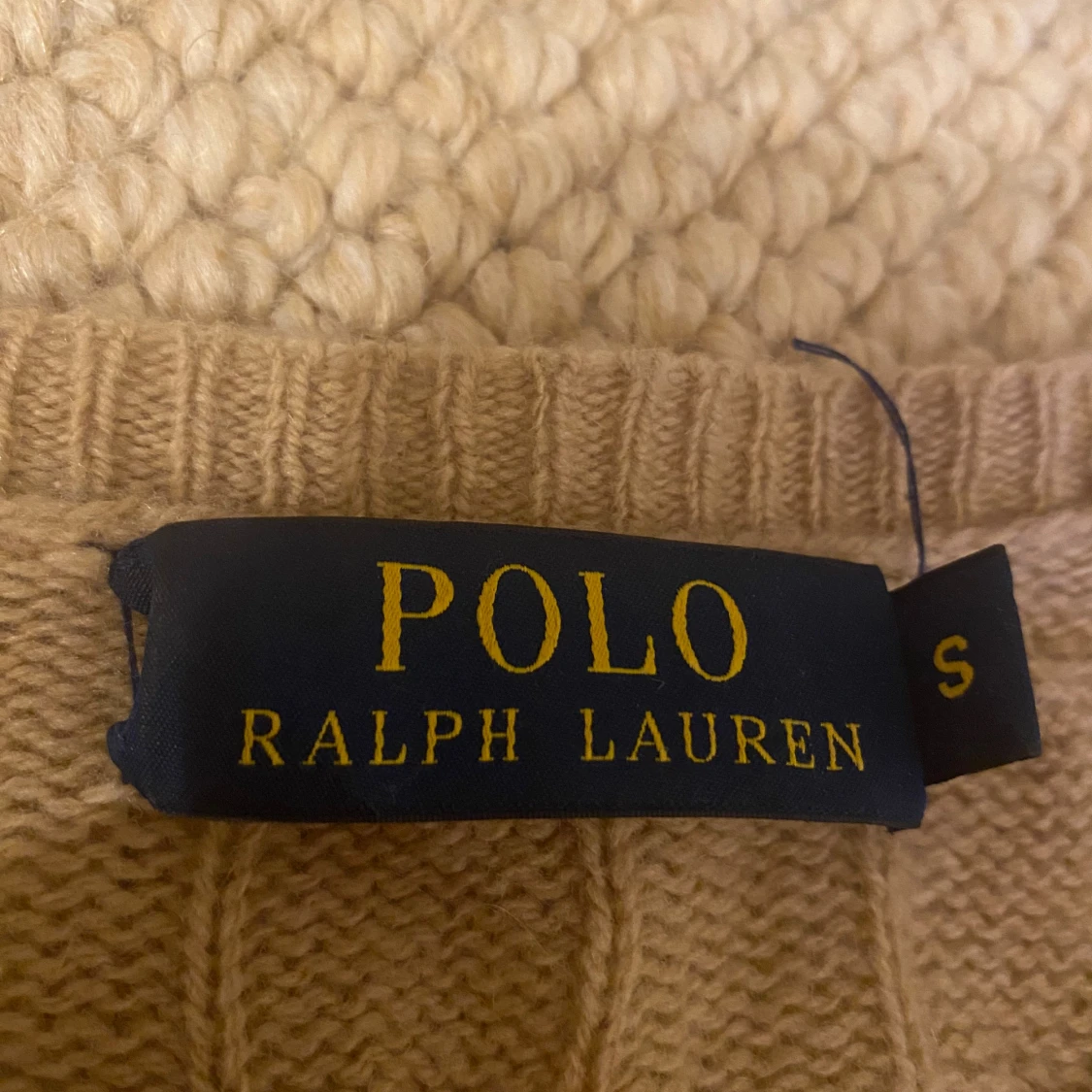 Beige kabelstickad tröja Polo Ralph Lauren - 1