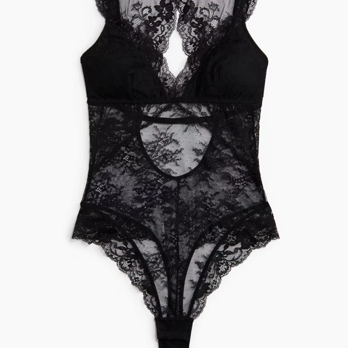 Svart spets body - 3