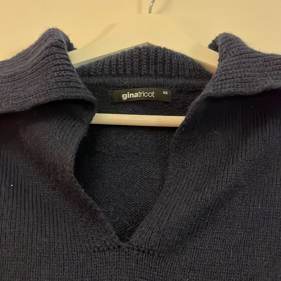 Mörkblå stickad tröja Gina Tricot XS - 1