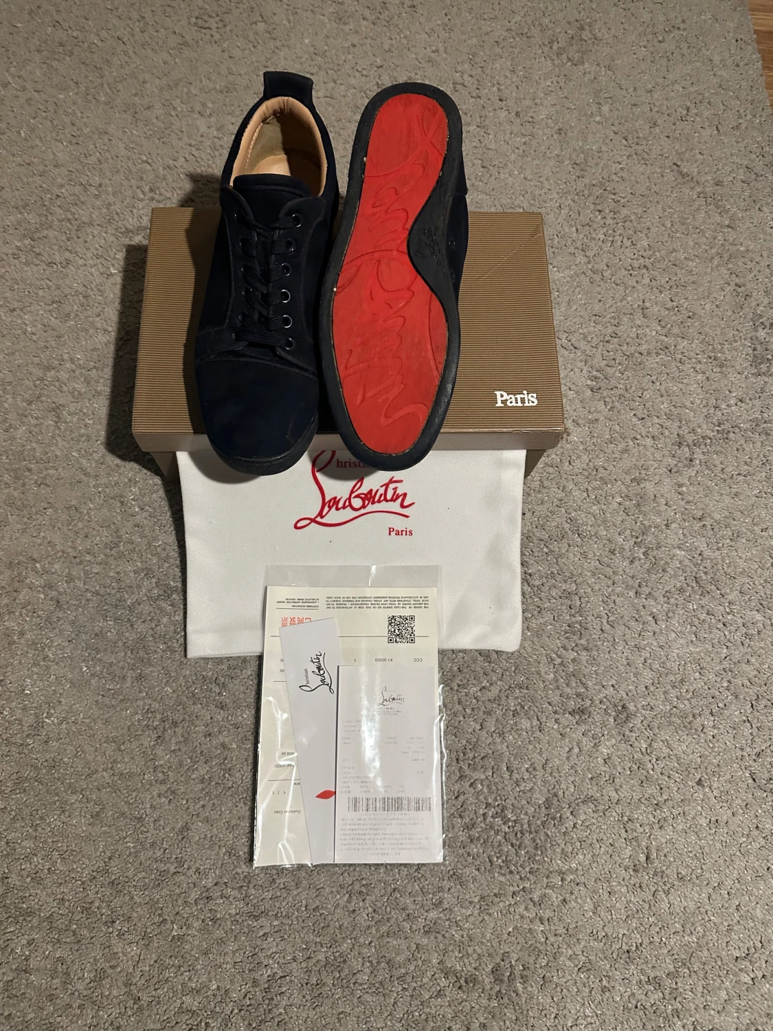 Mörkblå Christian Louboutin skor - 4