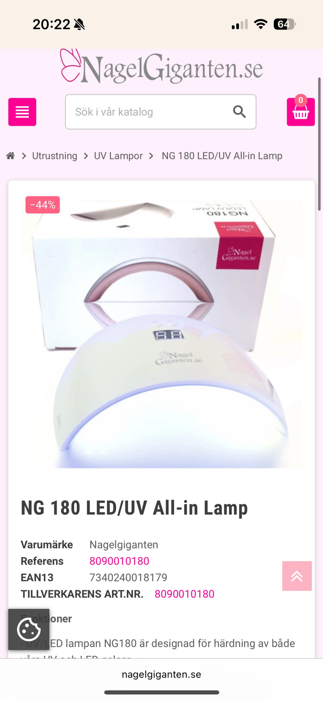 NG 180 LED/UV All-in Lamp