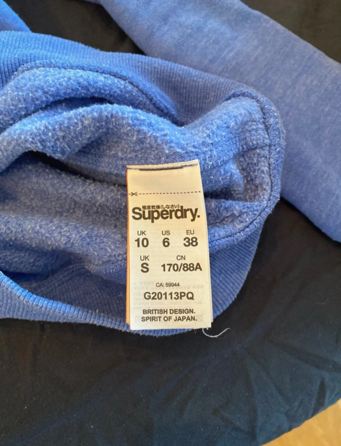 Blå Superdry hoodie med tryck - 2