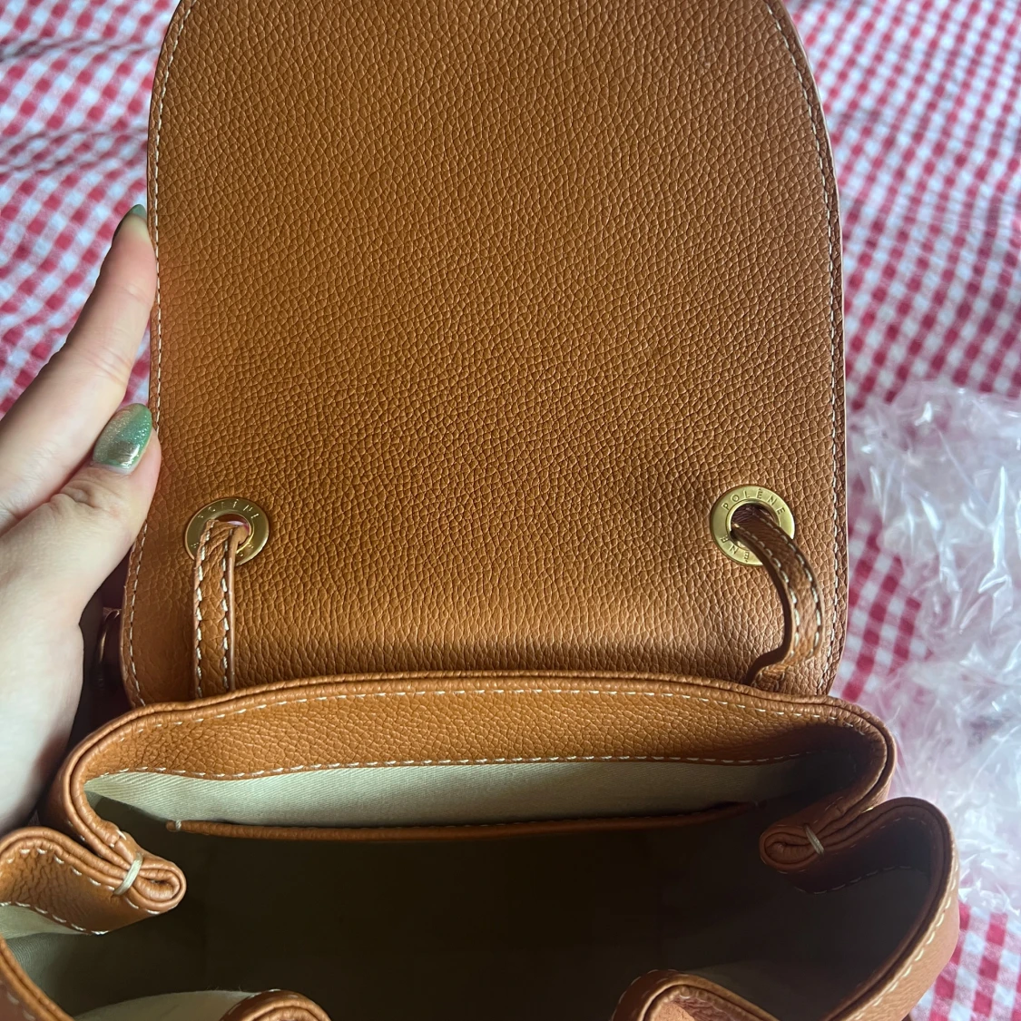 Brun axelväska från Polène i skinn - 2