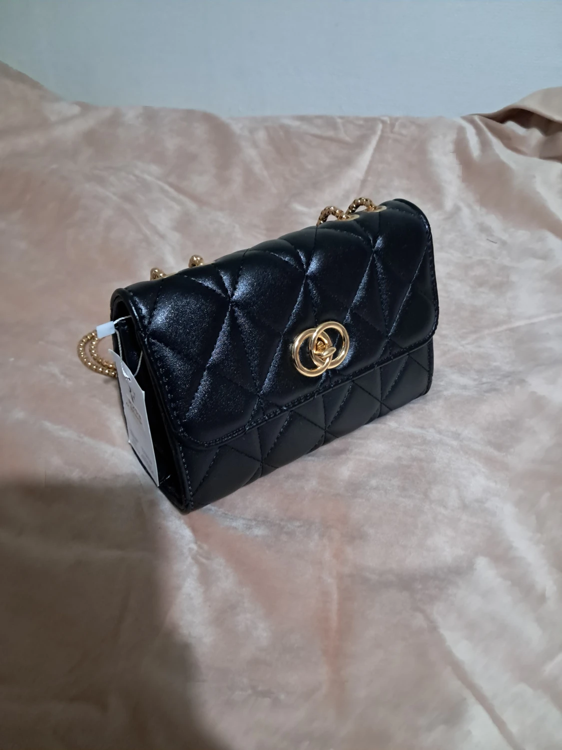 Svart quiltad axelväska RF Fashion Bag - 3