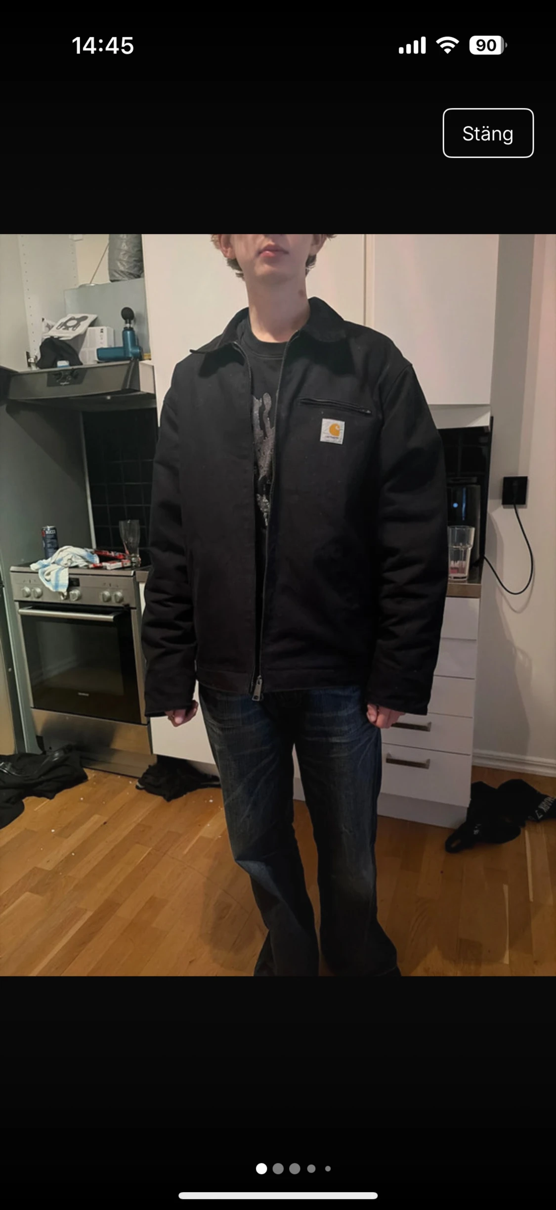 Svart Carhartt Detroit Jacka XL