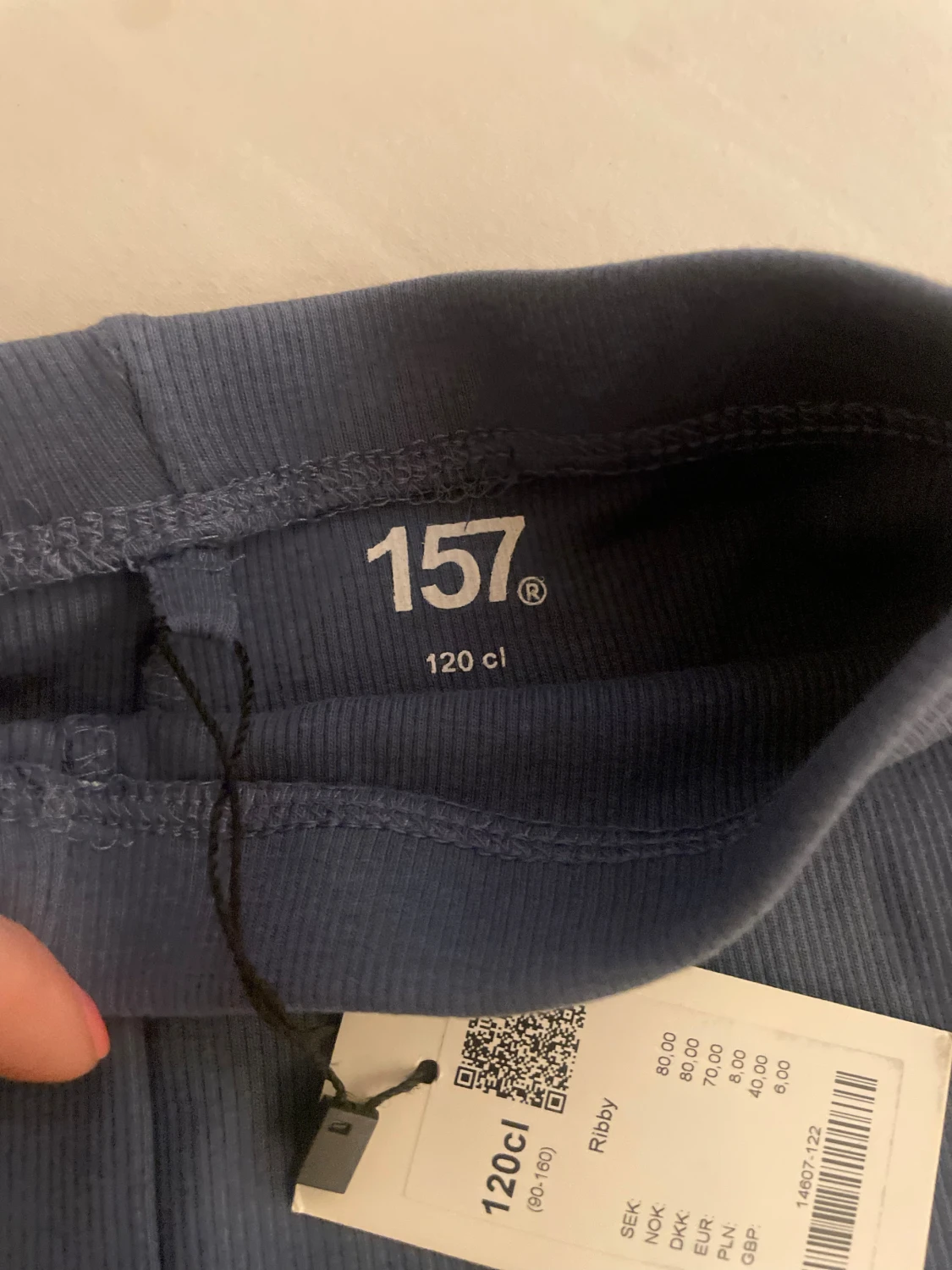 Blå ribbade byxor från 157 - 2