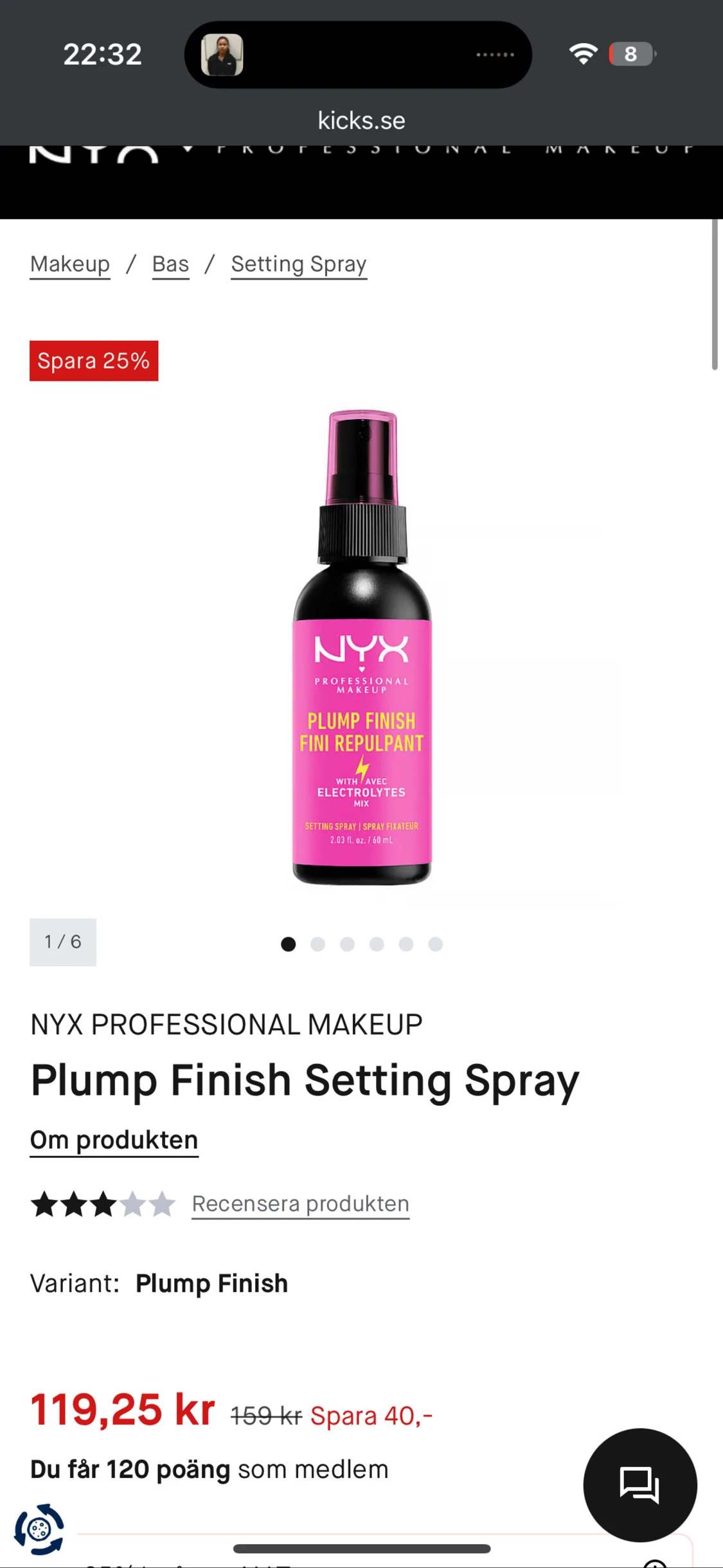 NYX Plump Finish Setting Spray
