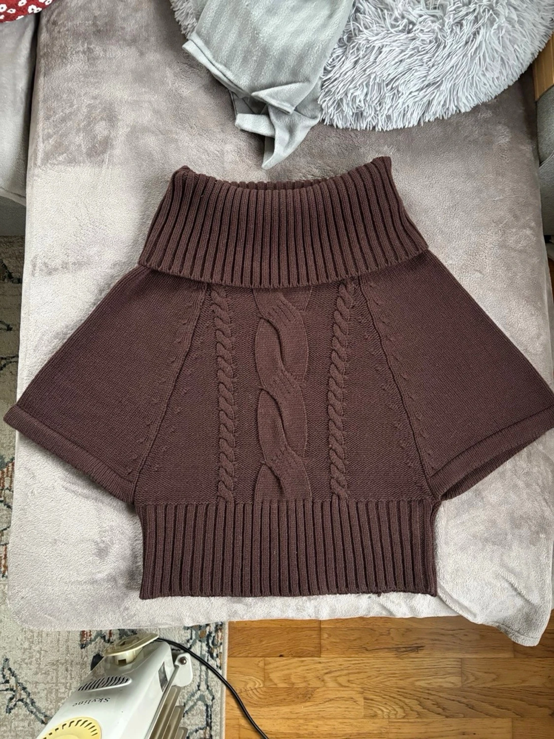 Brun stickad tröja 