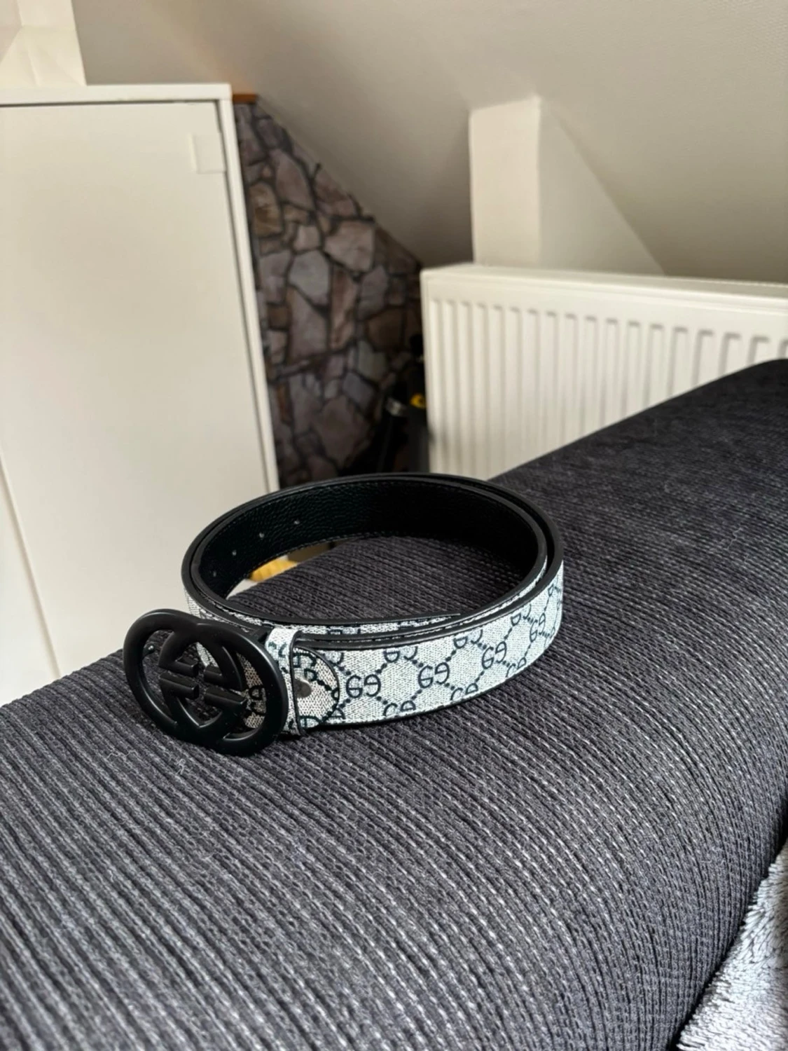  bälte svart/grå - 1