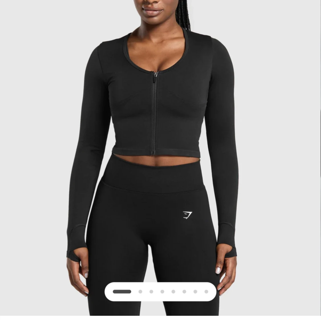 Svart croppad träningstopp från Gymshark