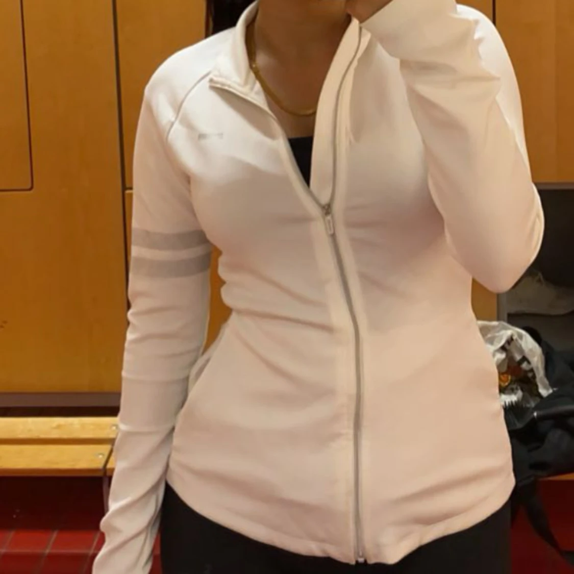 Vit half zip träningströja från ICANIWILL