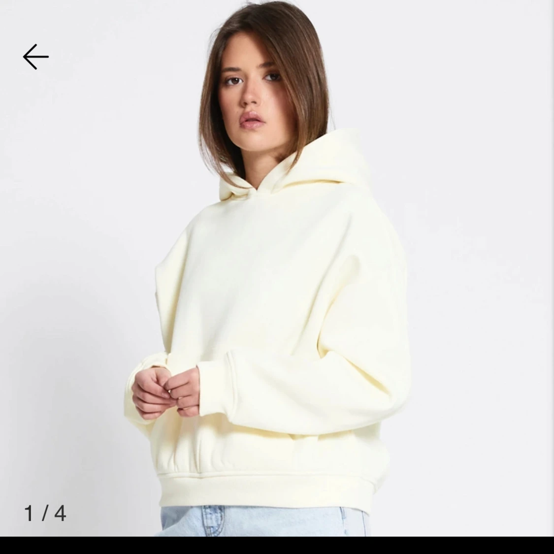 Ljusgul hoodie från 157, storlek S