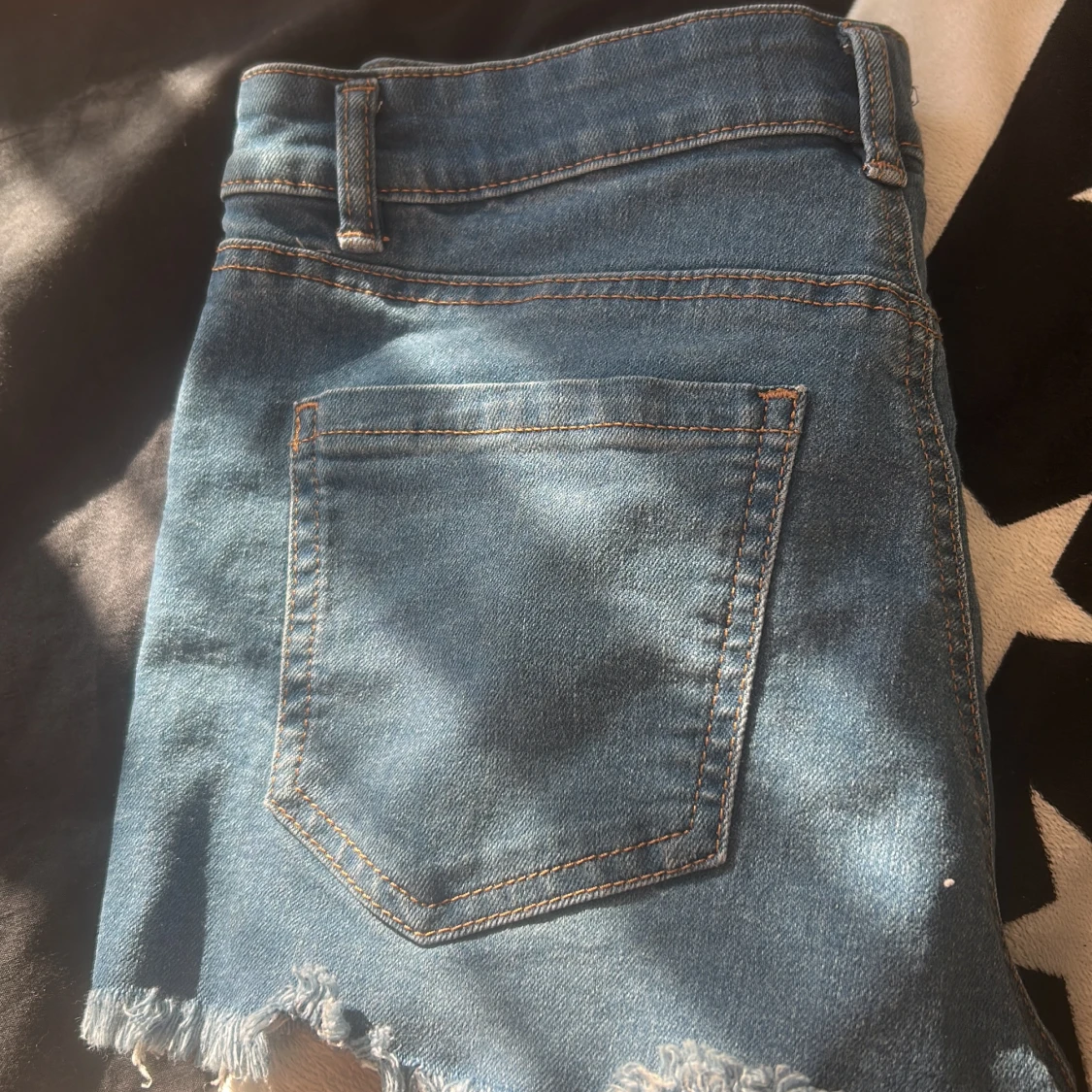 Blå jeansshorts med fransad kant LCW Jeans - 2