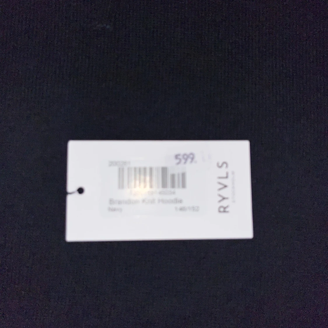 Mörkblå stickad hoodie från RYVLS - 3