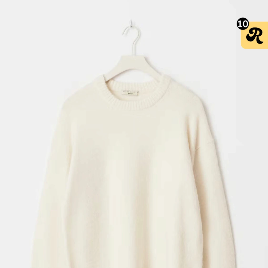 Vit stickad tröja från Gina Tricot