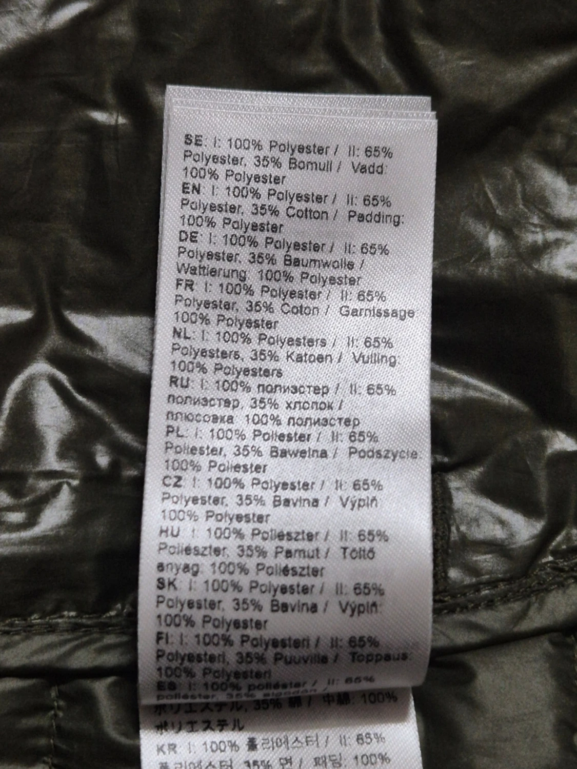 Olivgrön quiltad dunväst Fjällräven S - 4