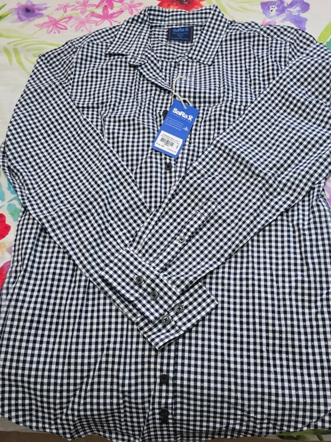 Svartvit rutig skjorta från SaRa