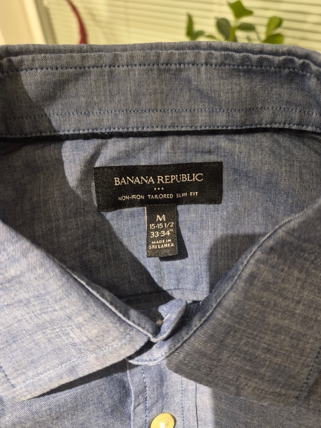 Blå slim fit skjorta från Banana Republic - 2