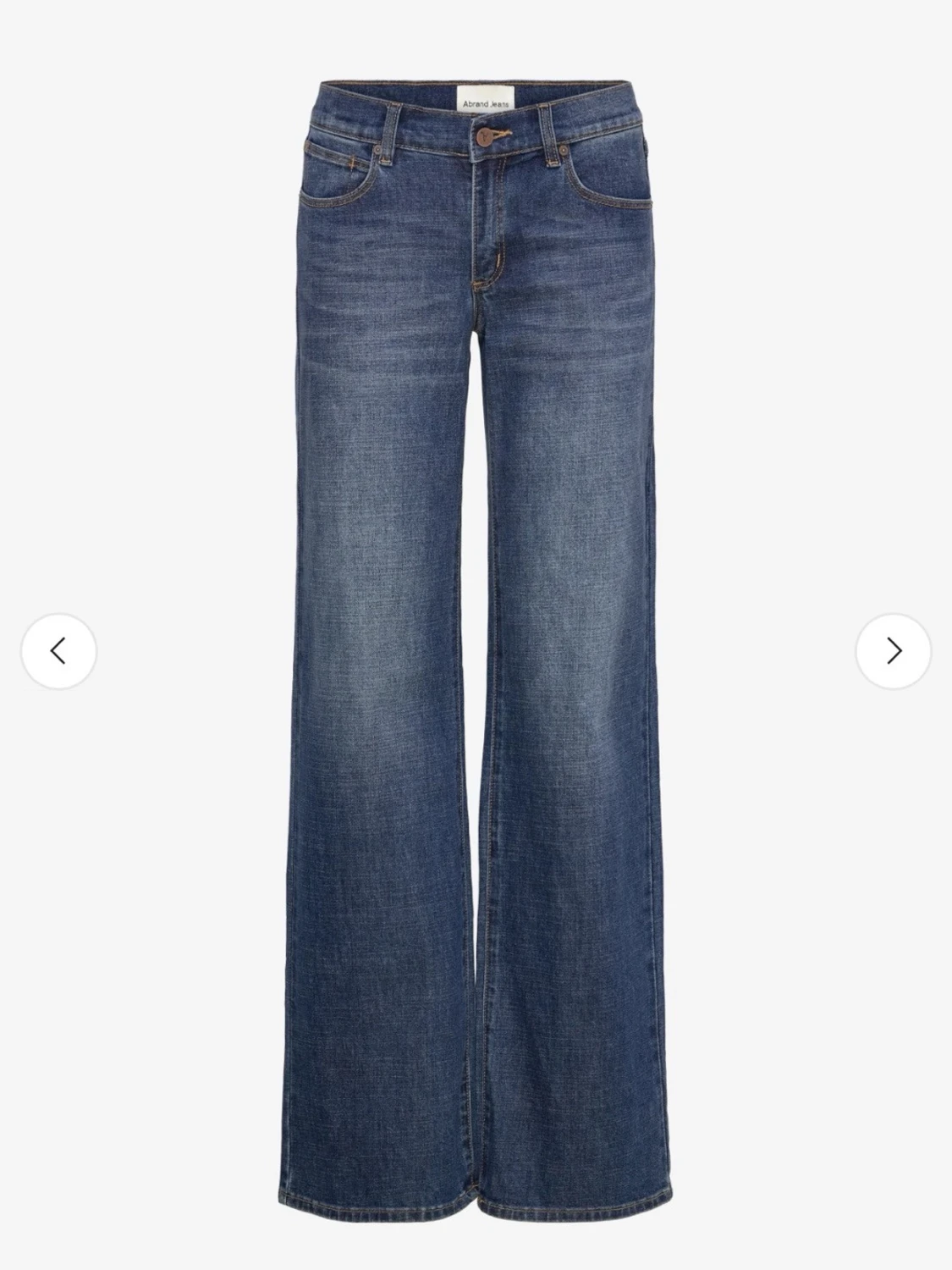 Blå low wide jeans paige från Abrand - 1