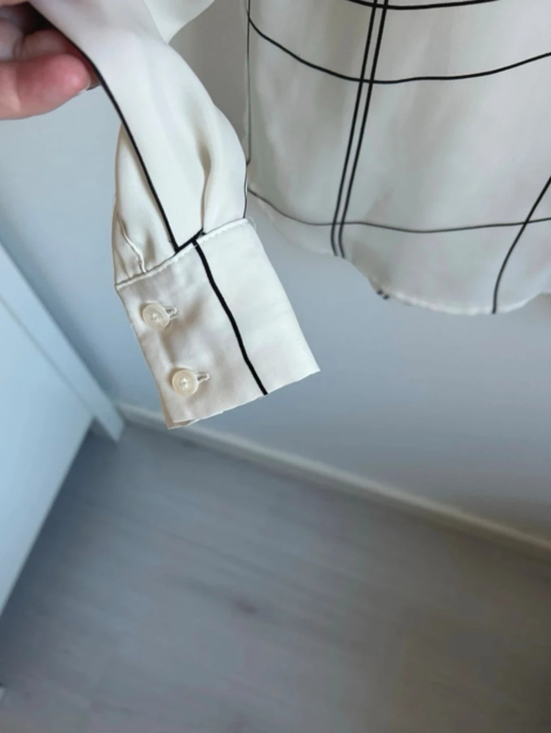 Vit rutig skjorta från H&M - 4