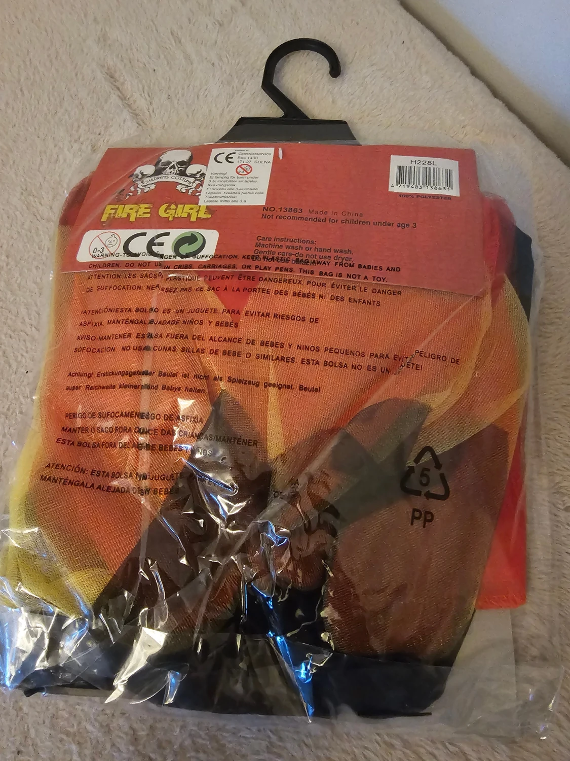 Fire Girl väst med eldtryck - 2