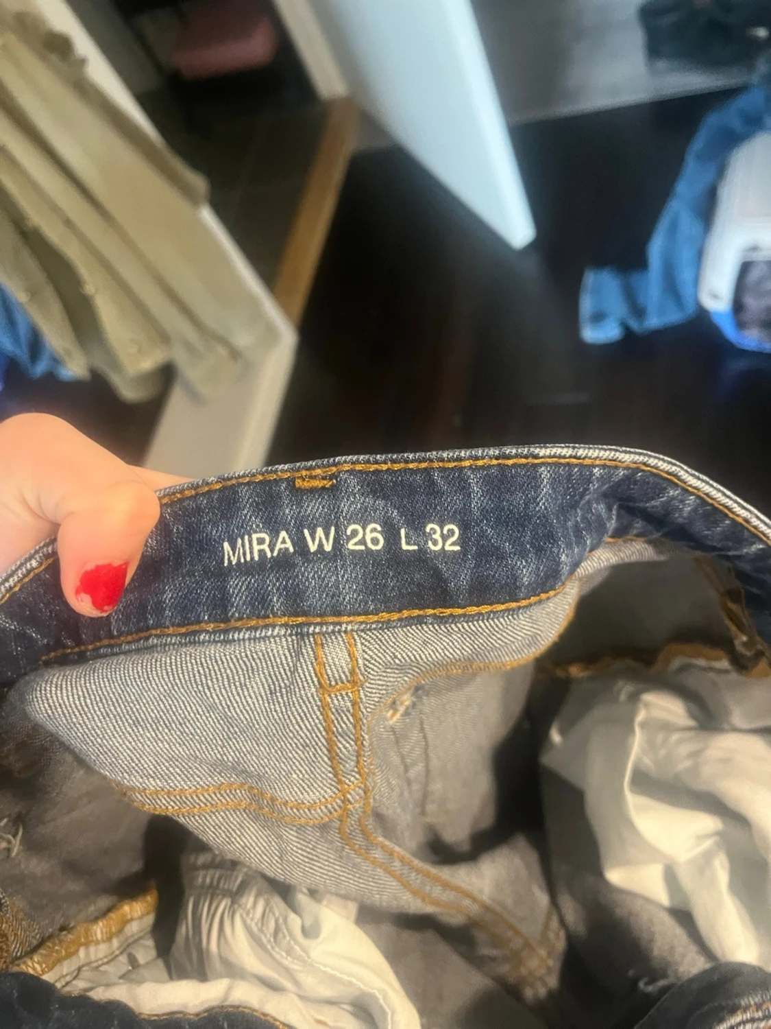 Blå bootcut jeans Mira W26 L32 - 3
